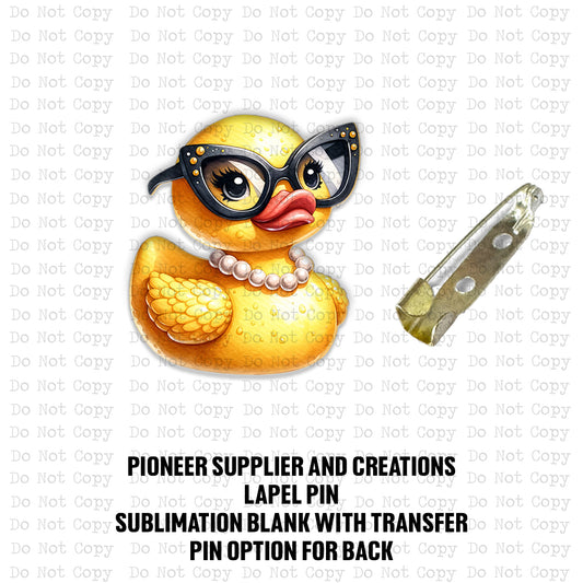 Pearly Duck Lapel Pin Sublimation Blank Kit