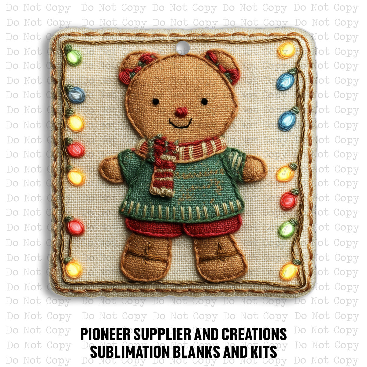 Bear Tapestry Ornament Sublimation Blank