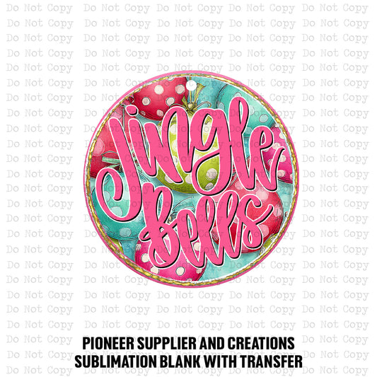 Jingle Bells Balls Ornament Sublimation Blank