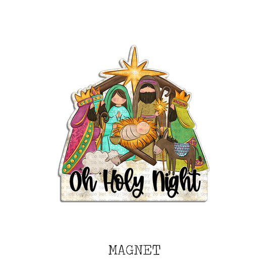 Bright Oh Holy Night Magnet Sublimation Blank Kit | SDD