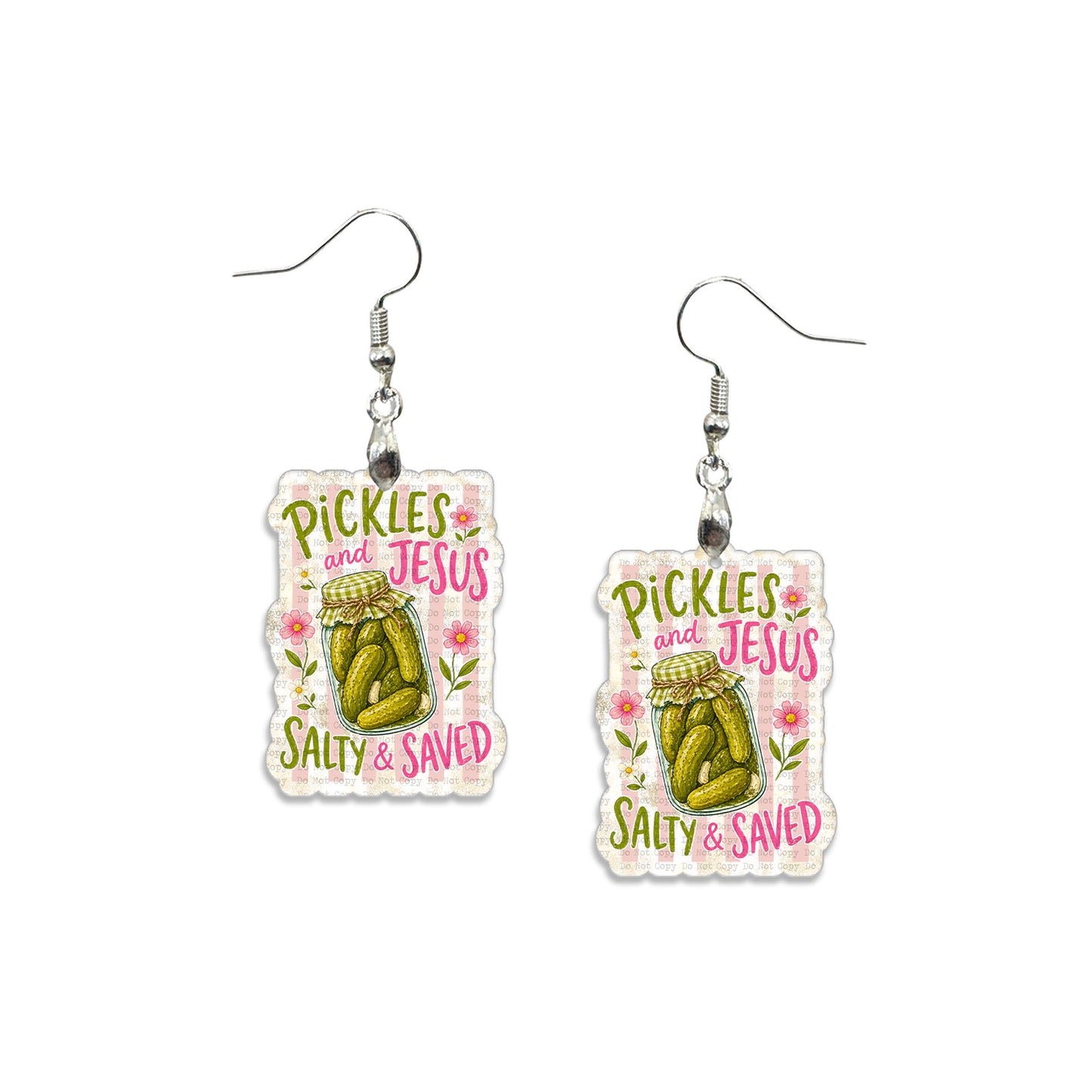 Pickles and Jesus Earring Sublimation Blank Kit