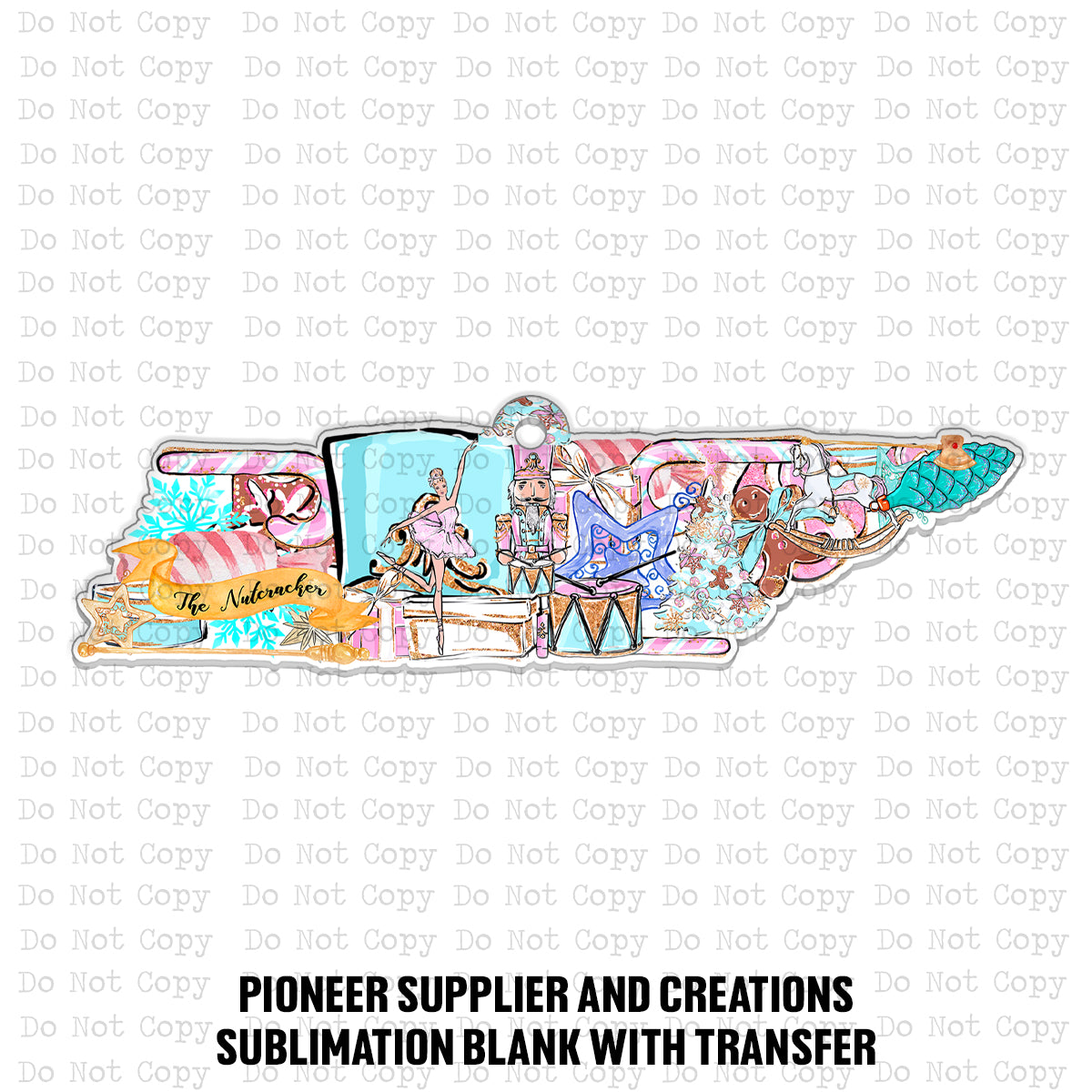 Tennessee Nutcracker Ornament Sublimation Blank