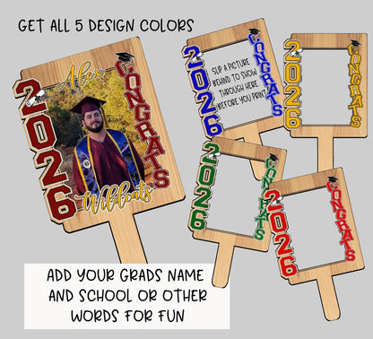 2026 Side Graduation Fan Photo Panel Sublimation Blank
