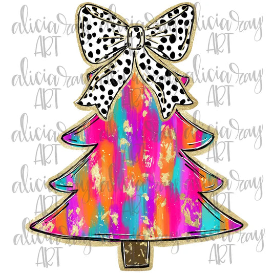 Preppy Brushstrokes Tree Earring Sublimation Blanks | Exclusive Alicia Ray Art