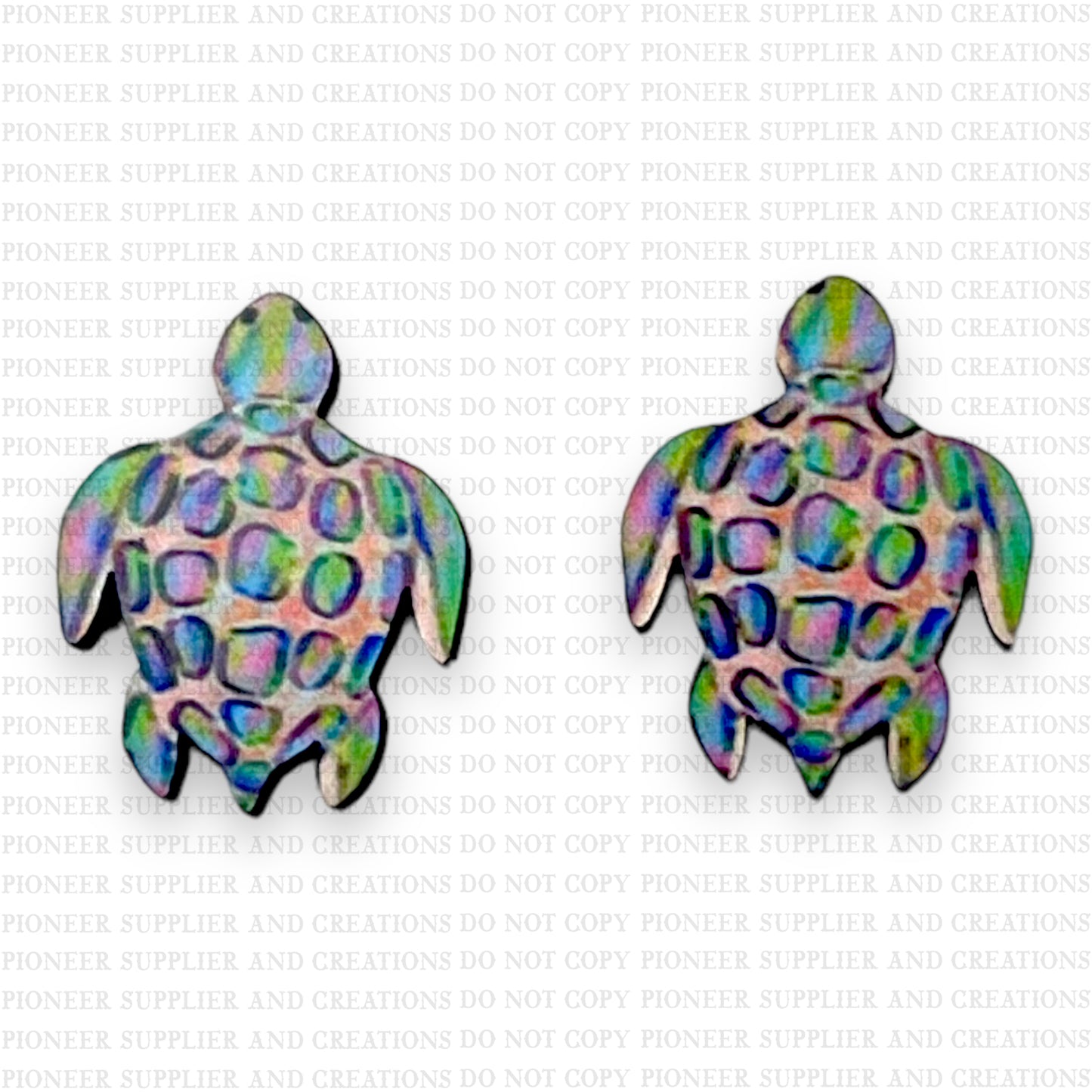 Sea Turtle Stud Sublimation Blanks - No Hardware