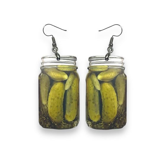 Canned Pickle Jar Earring Sublimation Blank Kit