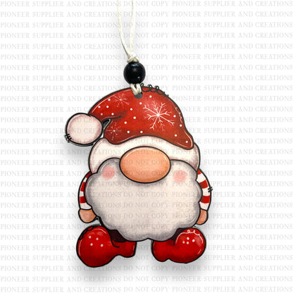 Santa Gnome Ornament Sublimation Blank | Exclusive GoGo My Print