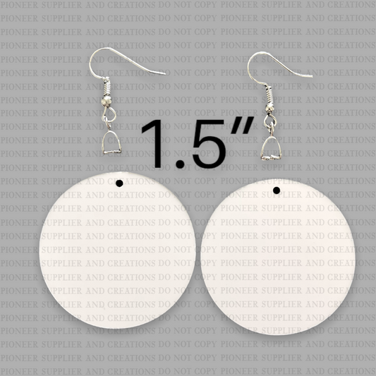 1.5" Circle Earring Sublimation Blanks