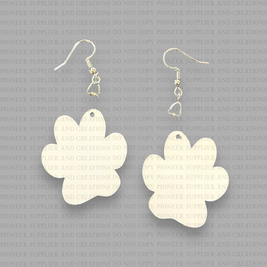 Paw Earring Sublimation Blanks