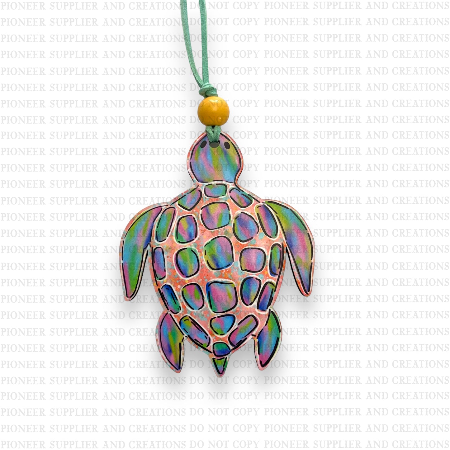 Sea Turtle Ornament Sublimation Blank | Exclusive Pixel Pops