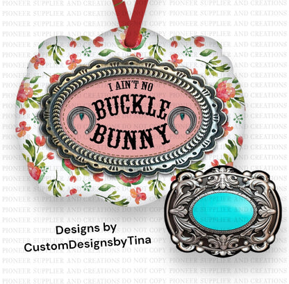 Buckle Shaped Ornament Sublimation Blank | Tina Braddock