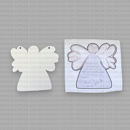 Miscarriage Memorial Angel Ornament & Transfer Option Sublimation Blank | Exclusive Blushing Cotton
