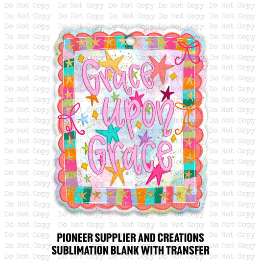 Grace Upon Grace Car Charm Sublimation Blank | TCC