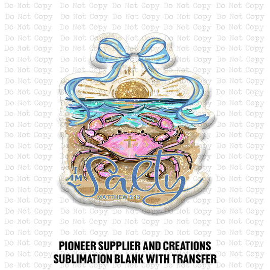 Salty Matthew 5:13 Car Charm Sublimation Blank | SSD