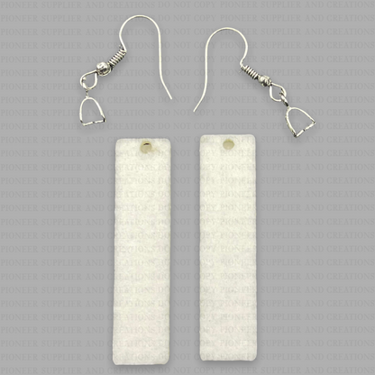 Bar Shaped Felt Diffuser Earrings with Hardware
