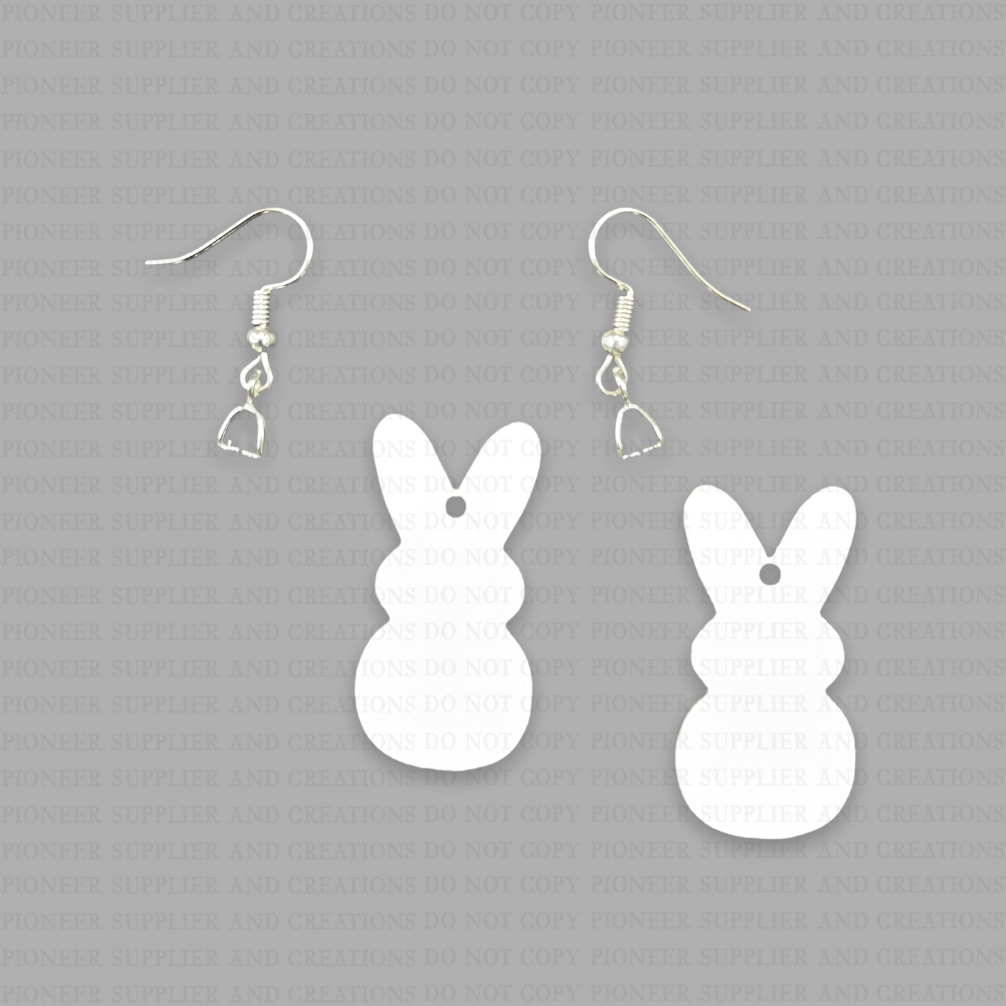 Bunny Shaped Earring Sublimation Blanks