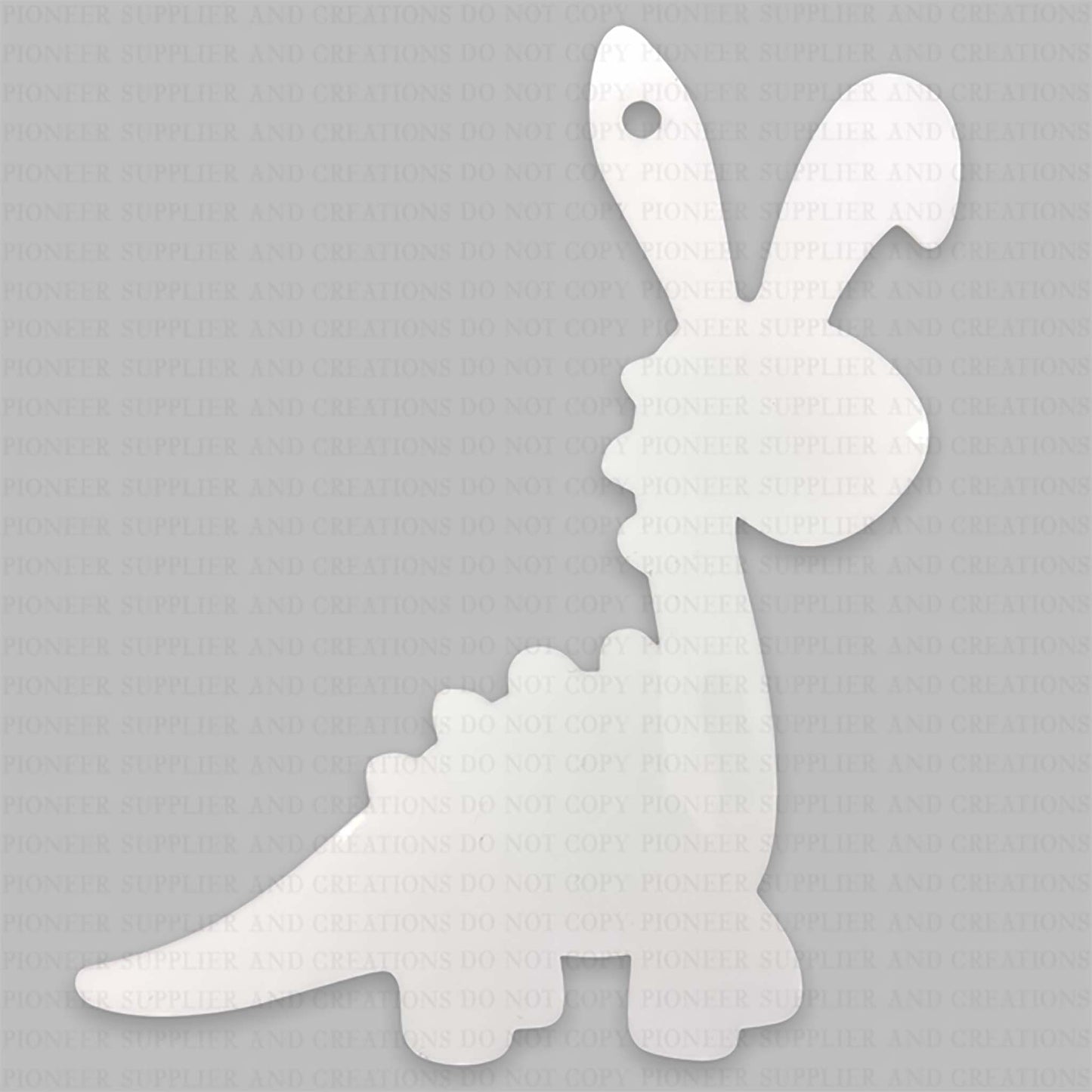 Dino Bunny Shaped Ornament Sublimation Blanks