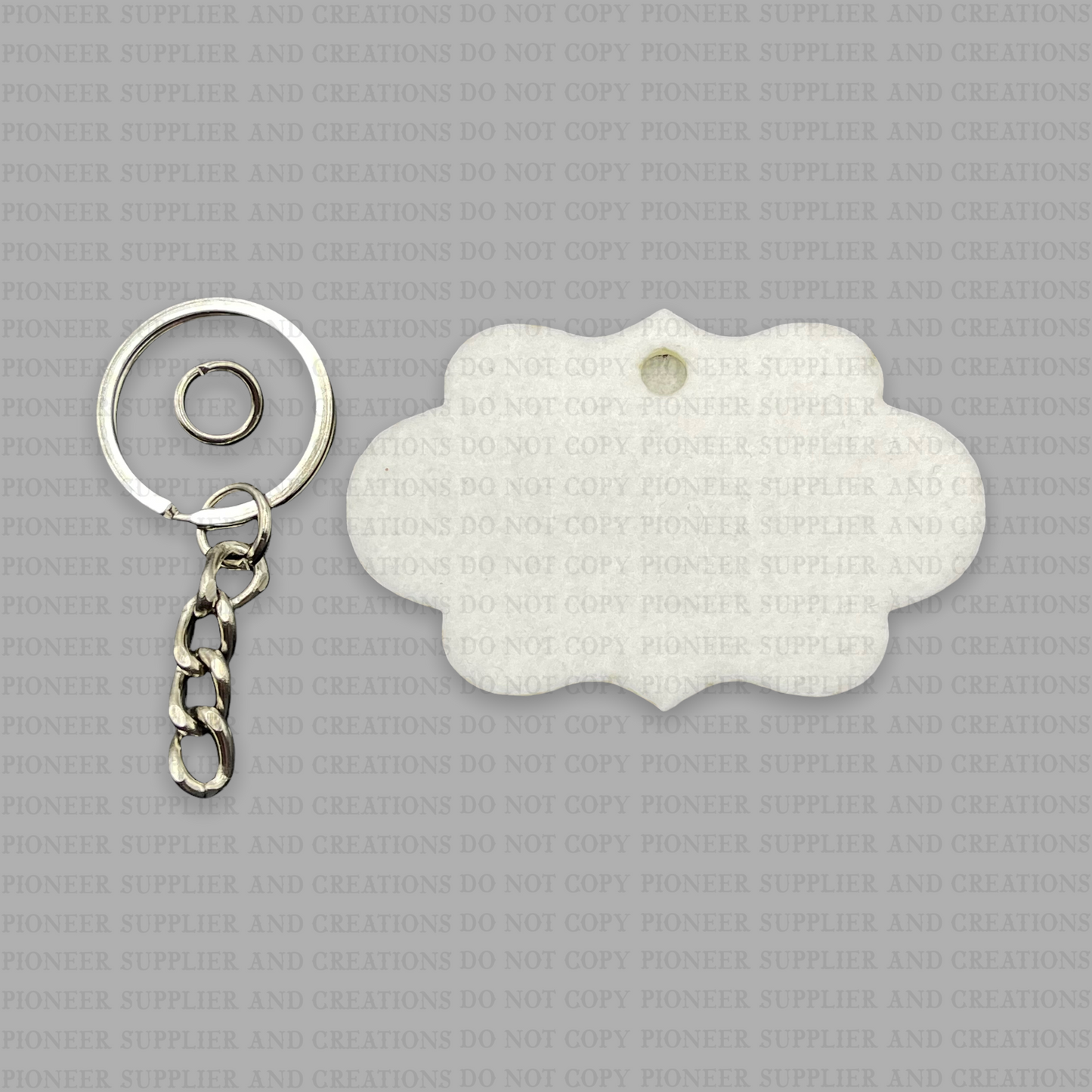 Cloud Style 3 Mini Shaped Felt Keychain Blank