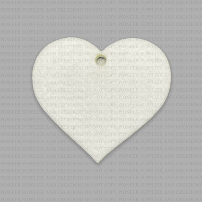 Heart Style 10 Mini Shaped Felt Keychain Blank