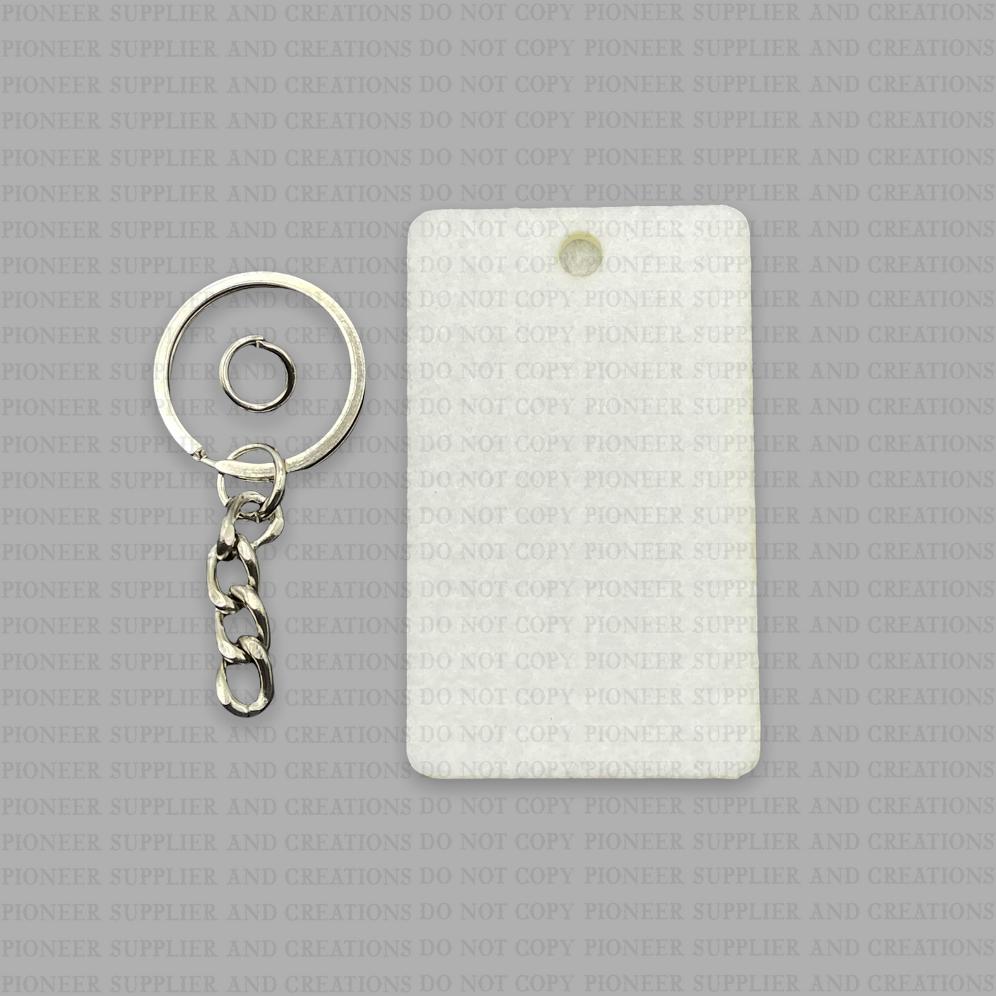 Rectangle Style 12 Mini Shaped Felt Keychain Blank