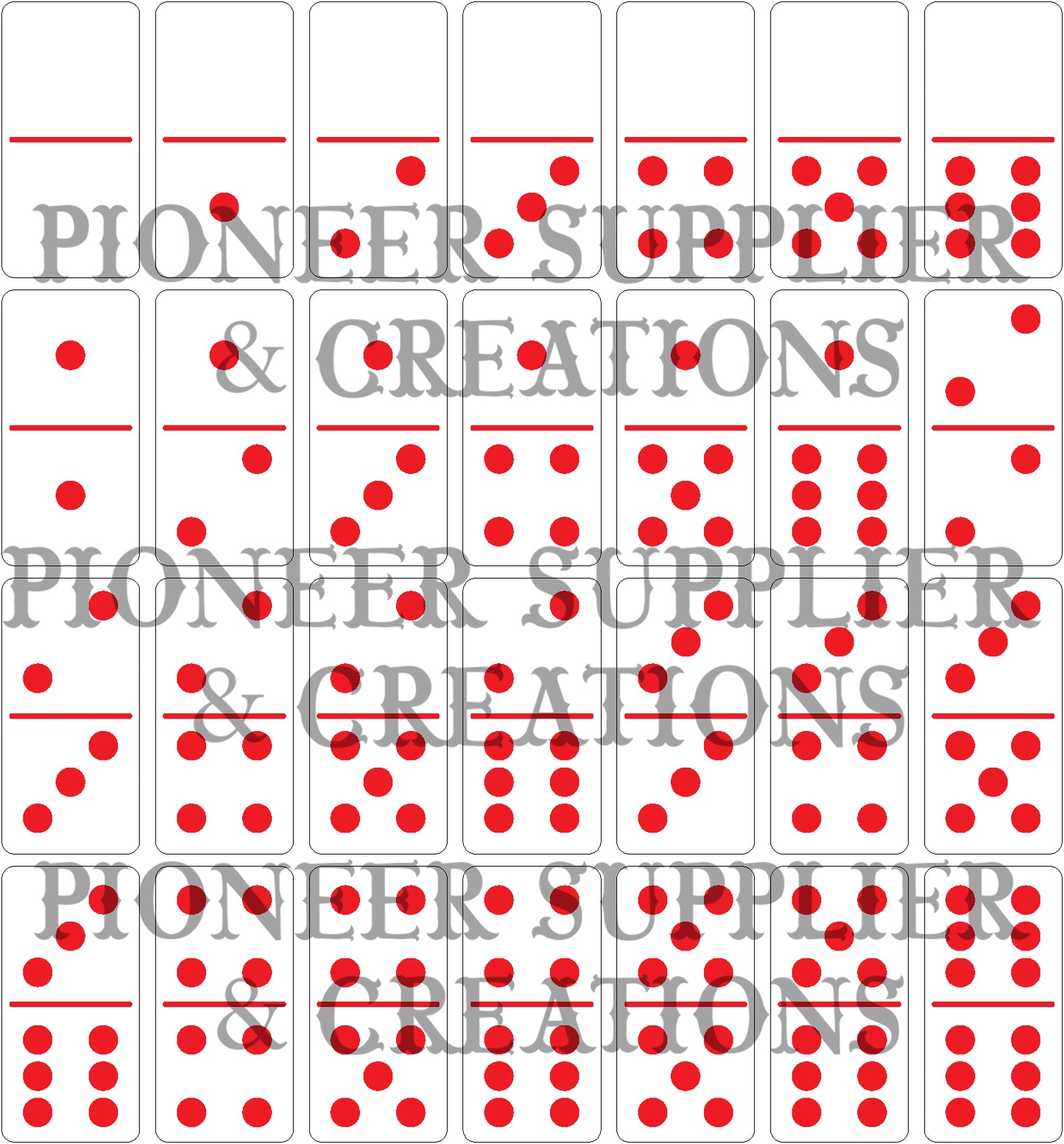 Dominoes - 28 Piece Sublimation Blank Set