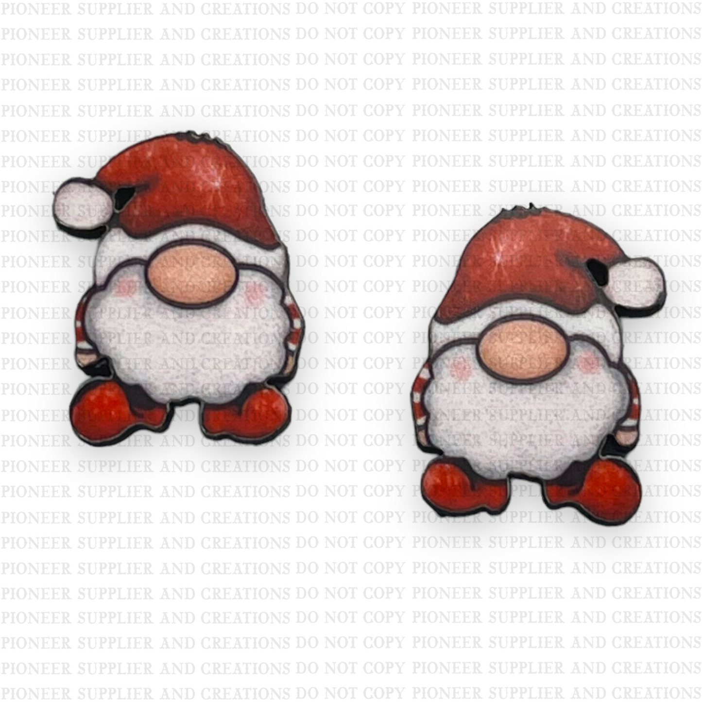 Santa Gnome Stud Sublimation - No Hardware