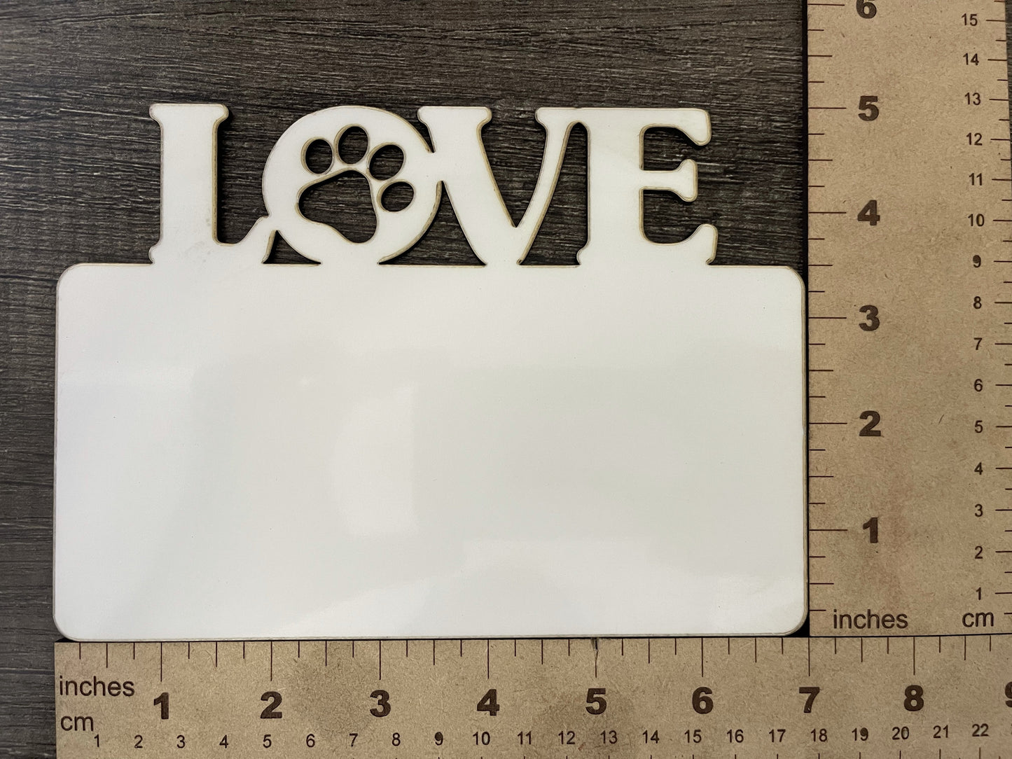 Love Dog Paw Photo Panel with Stand Sublimation Blank - Pioneer Supplier & Creations