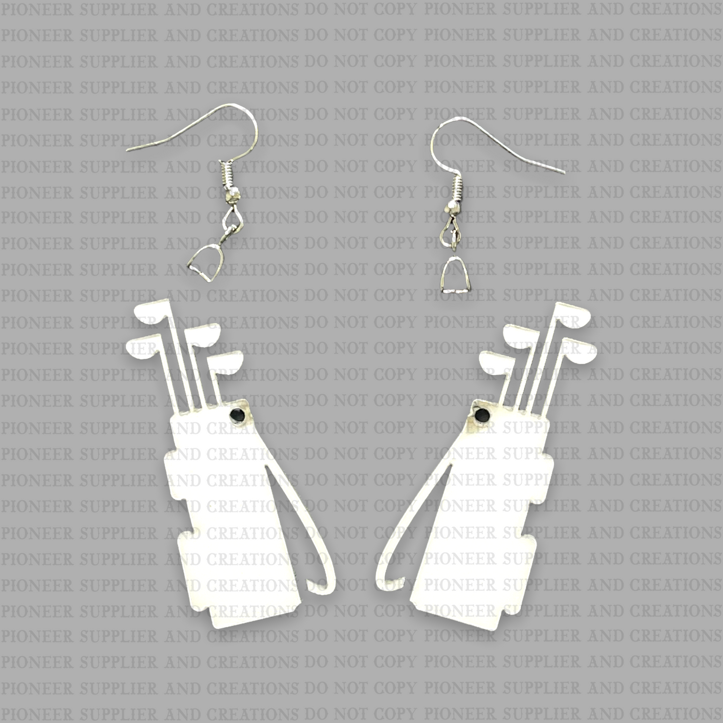 Golf Bag Shaped Earring Sublimation Blanks