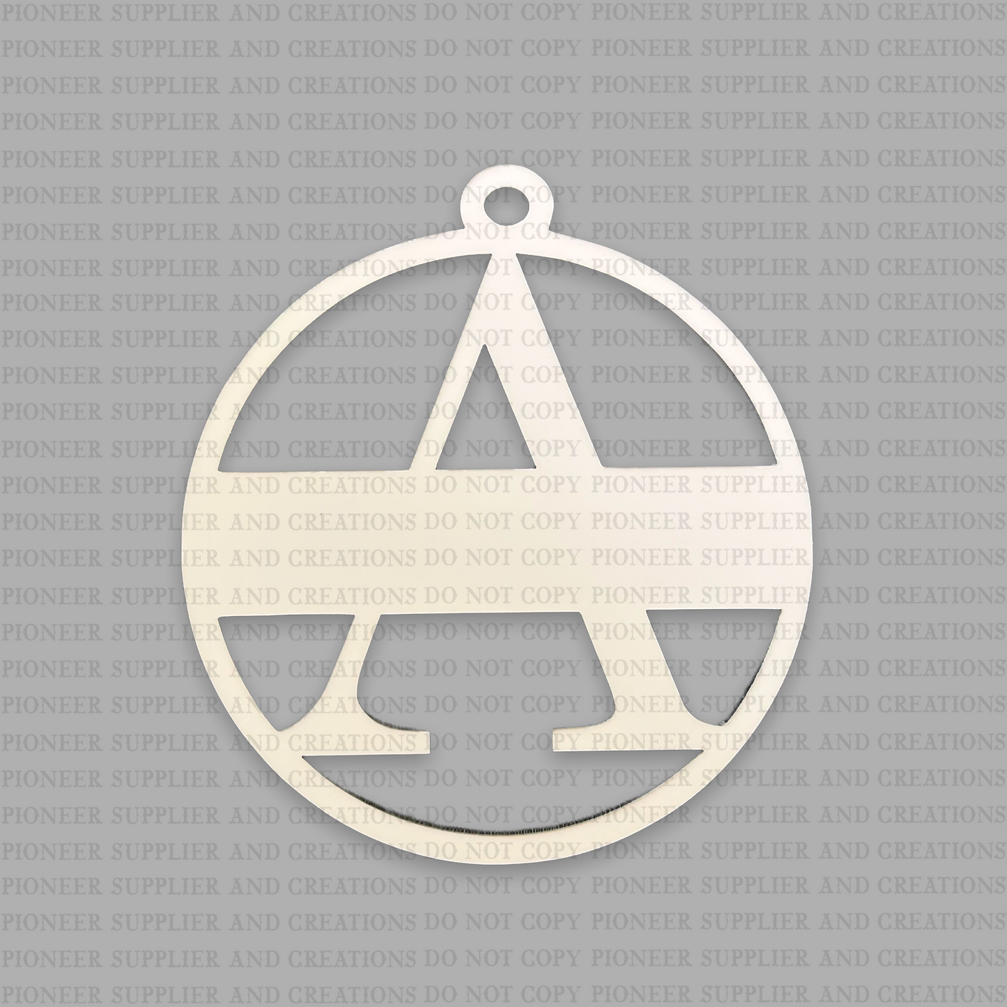 Split Monogram Initial Ornament | A - Z | Sublimation Blanks