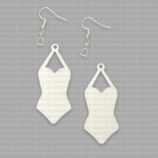 Swimsuit Shaped Earring Sublimation Blanks