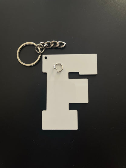 Varsity Alphabet Letter Keychain Sublimation Blank