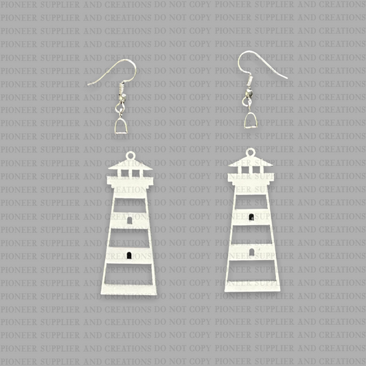 Lighthouse Shaped Earring Sublimation Blanks