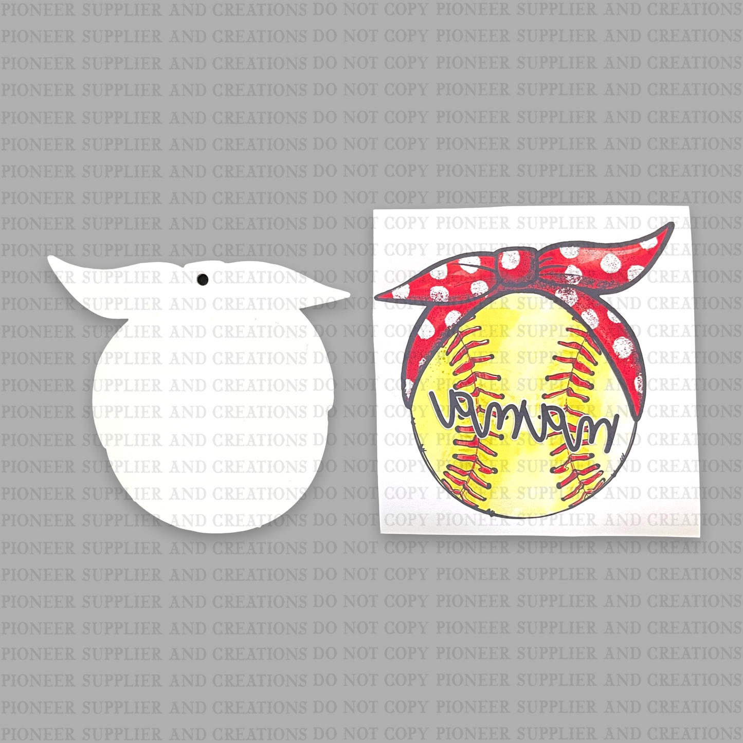 Softball Mama Headband Ornament & Transfer Sublimation Blank