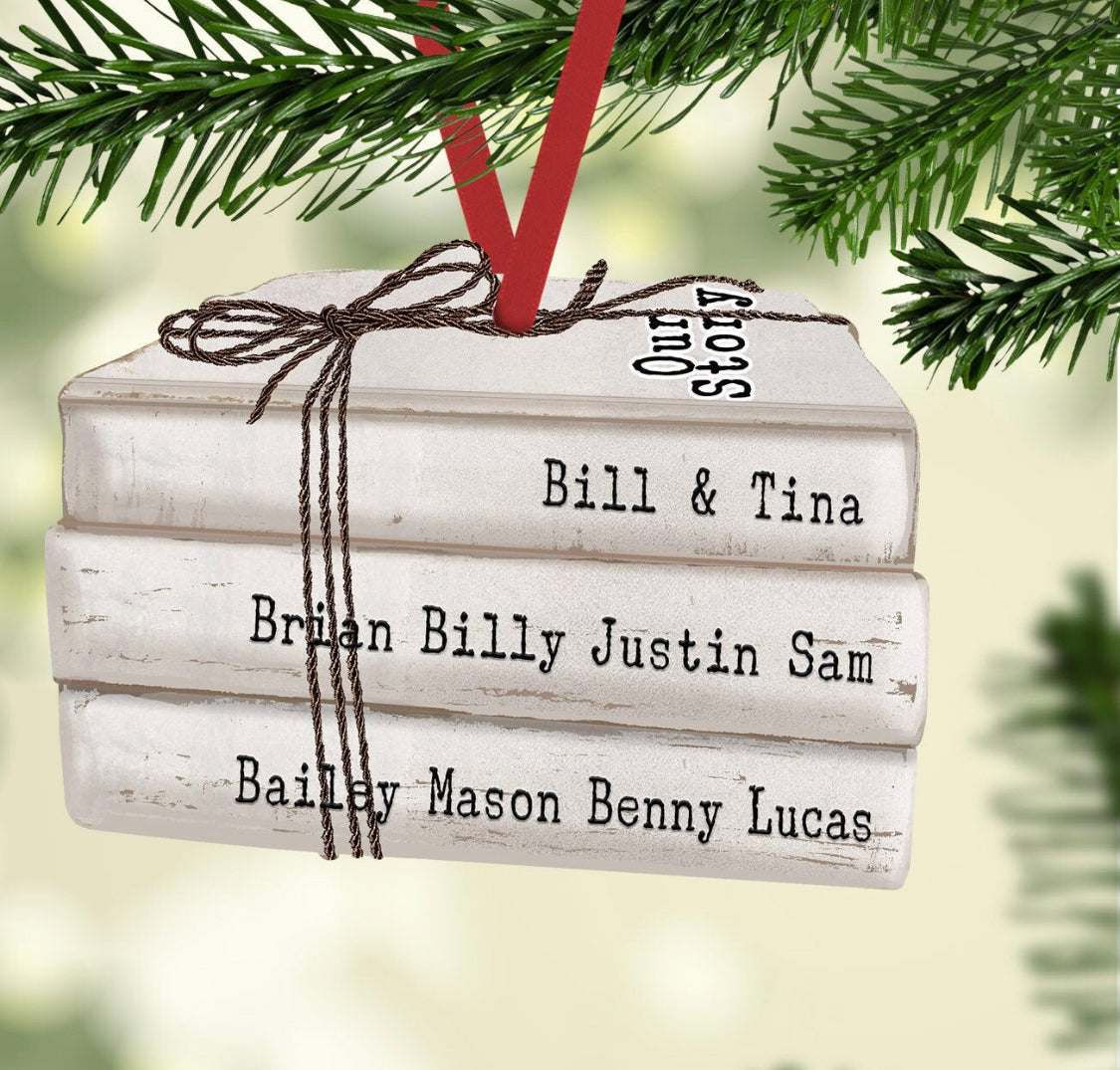 Book Stack Ornament Sublimation Blank