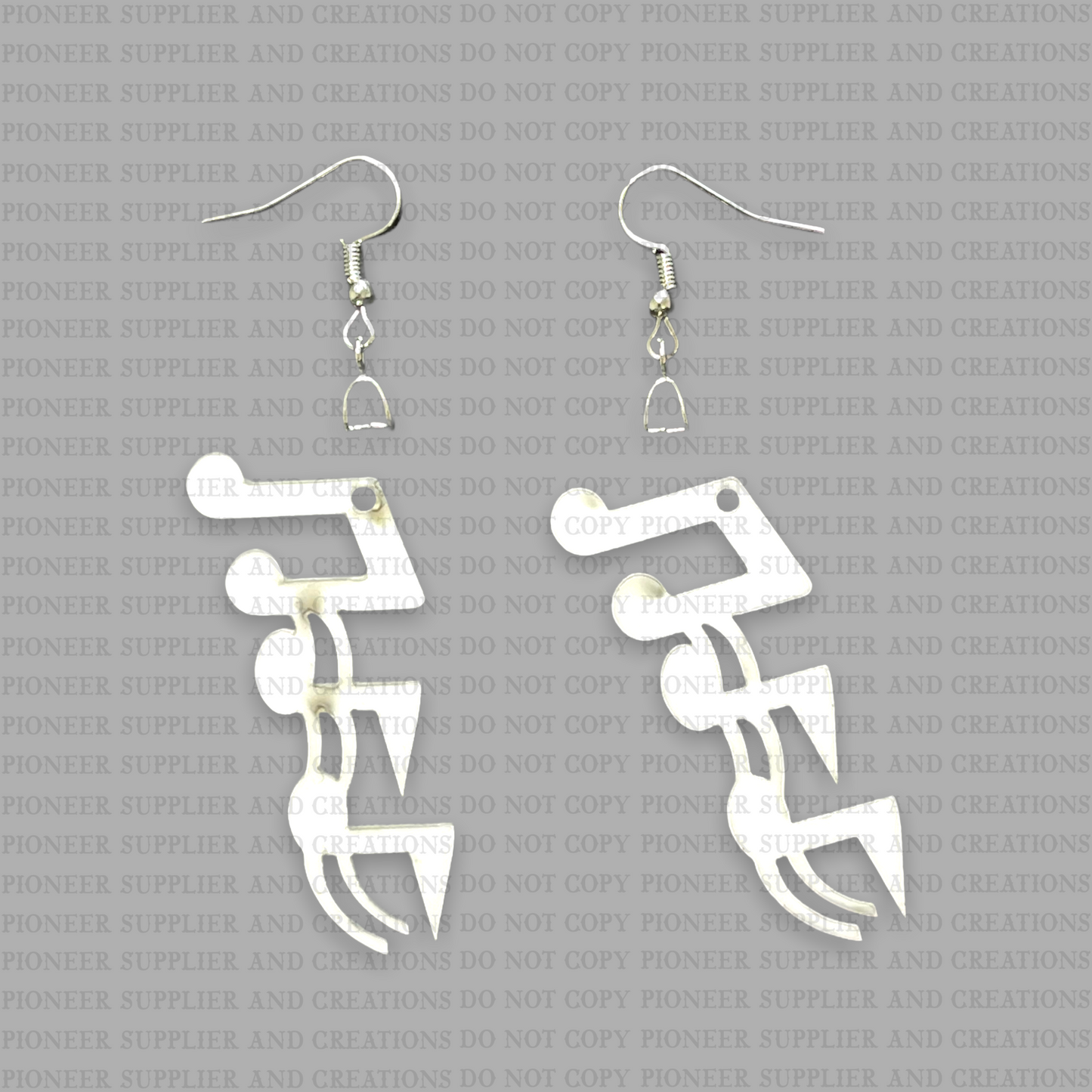 Music Note Shaped Earring Sublimation Blanks