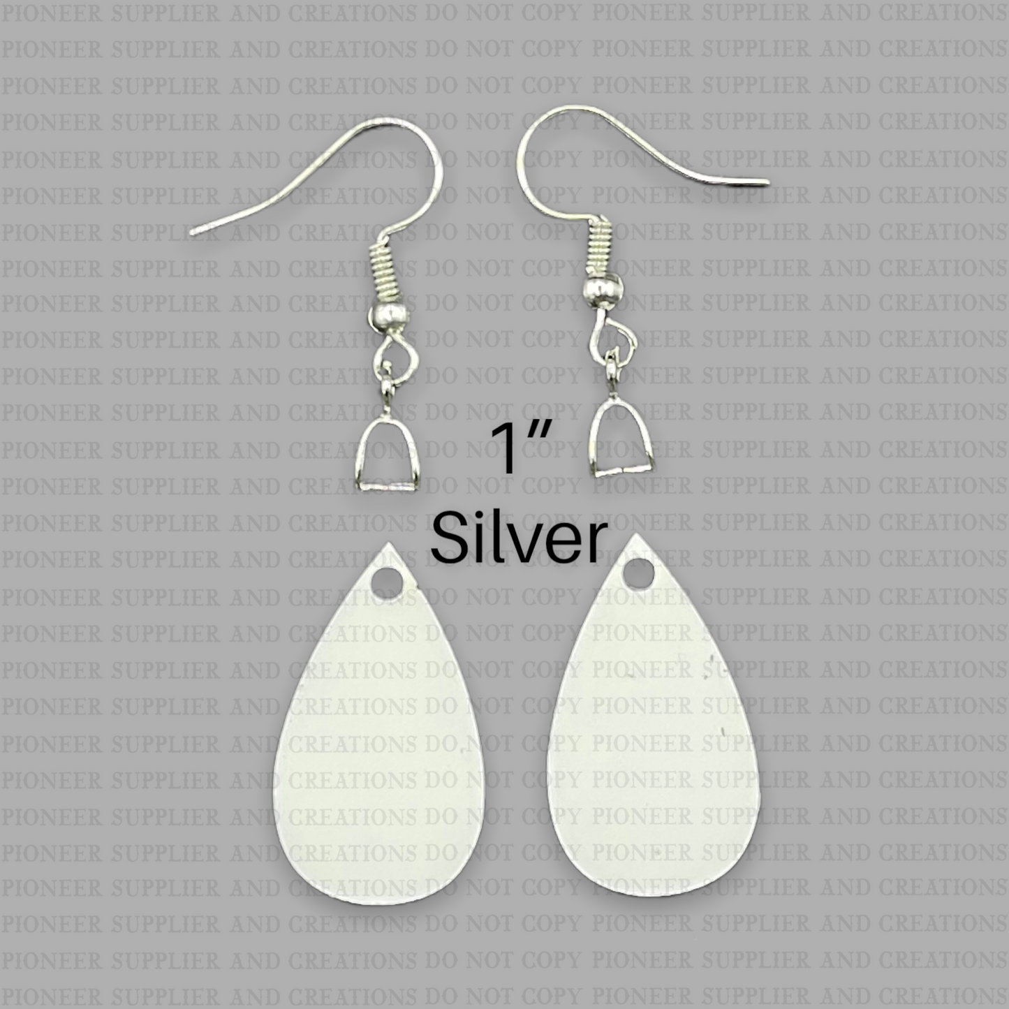 Pointed Teardrop Shaped Earring Blanks with Hardware