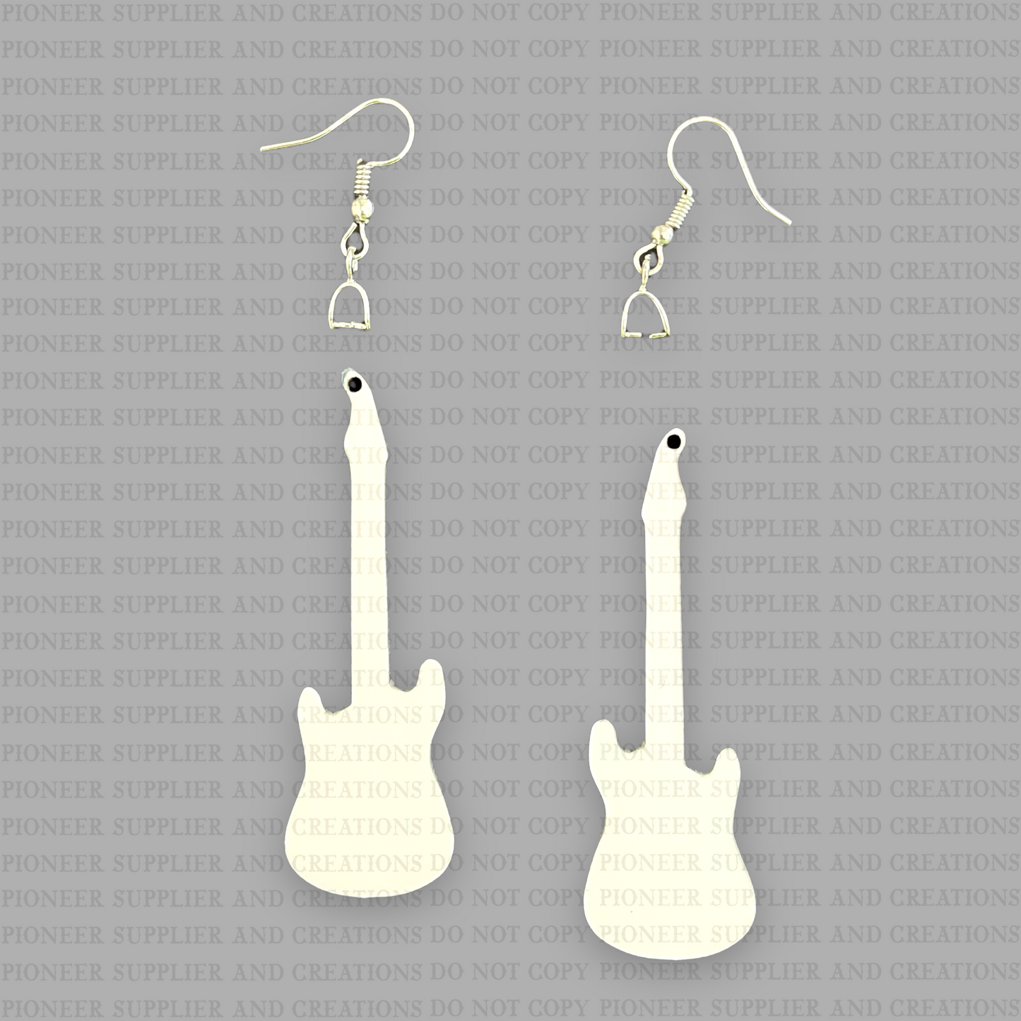 Guitar Shaped Earring Sublimation Blanks