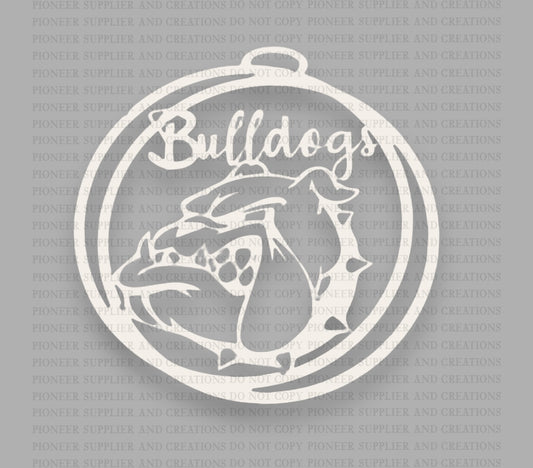 Bulldogs Mascot Bulldog Car Charm Sublimation Blank