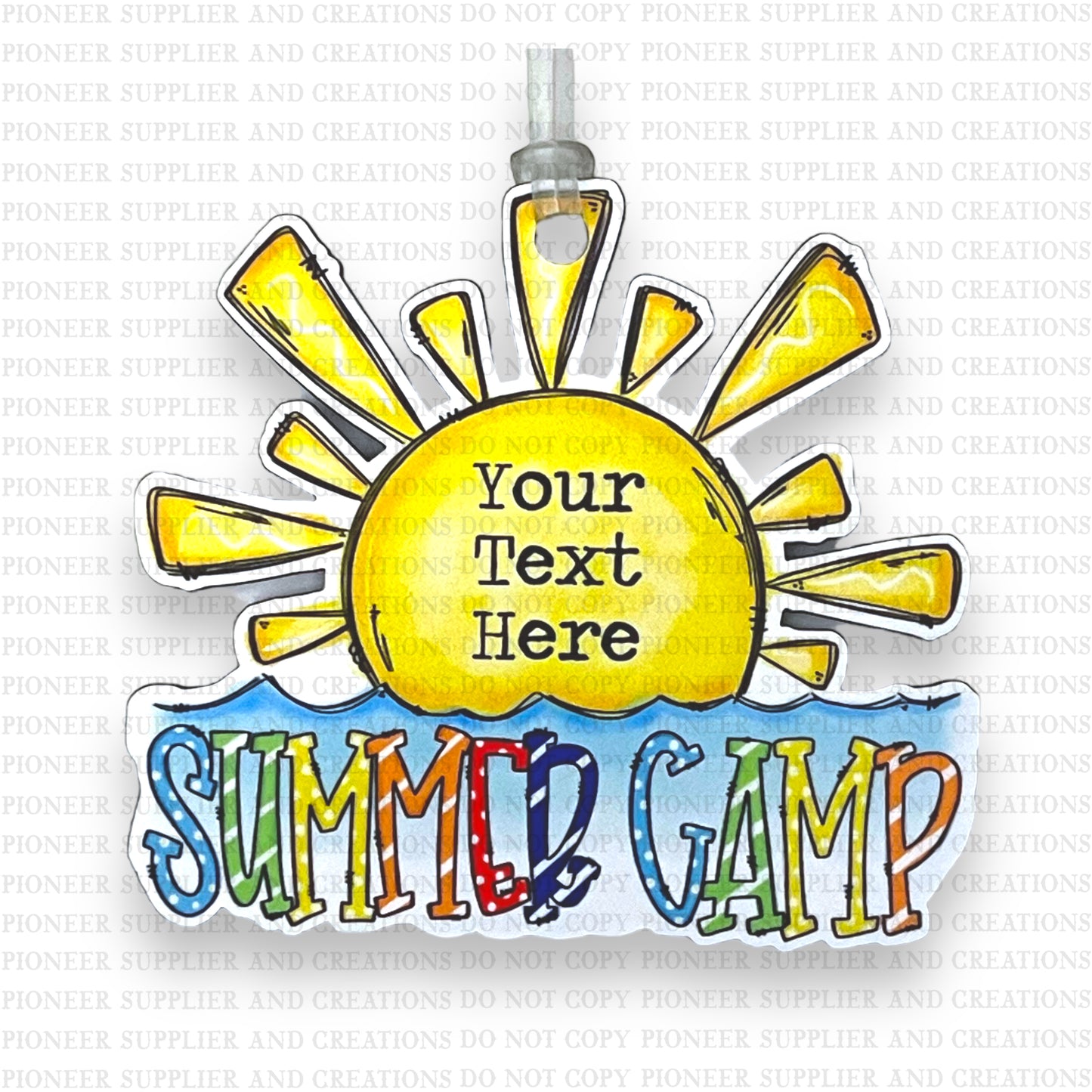 Summer Camp Bag Tag Sublimation Blank