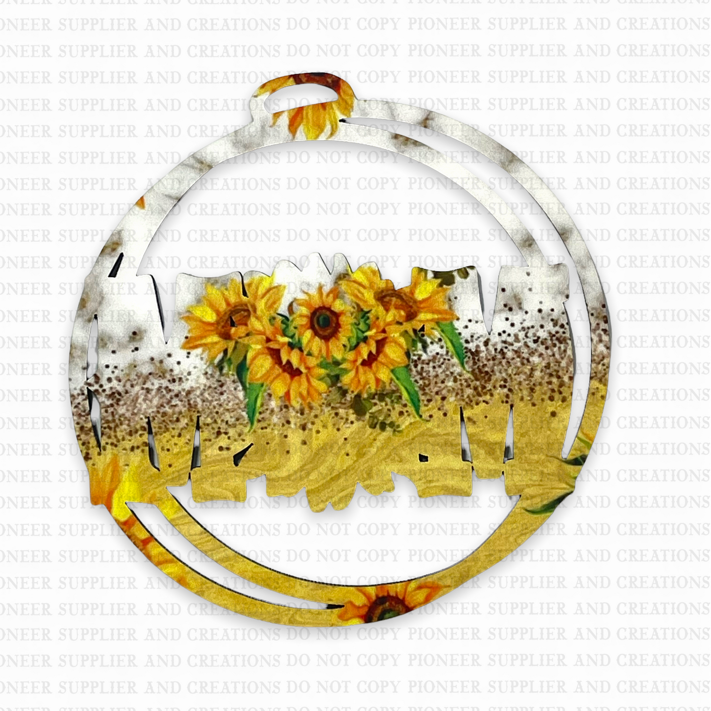 Sunflower Mom Car Charm Ornament & Transfer Sublimation Blank