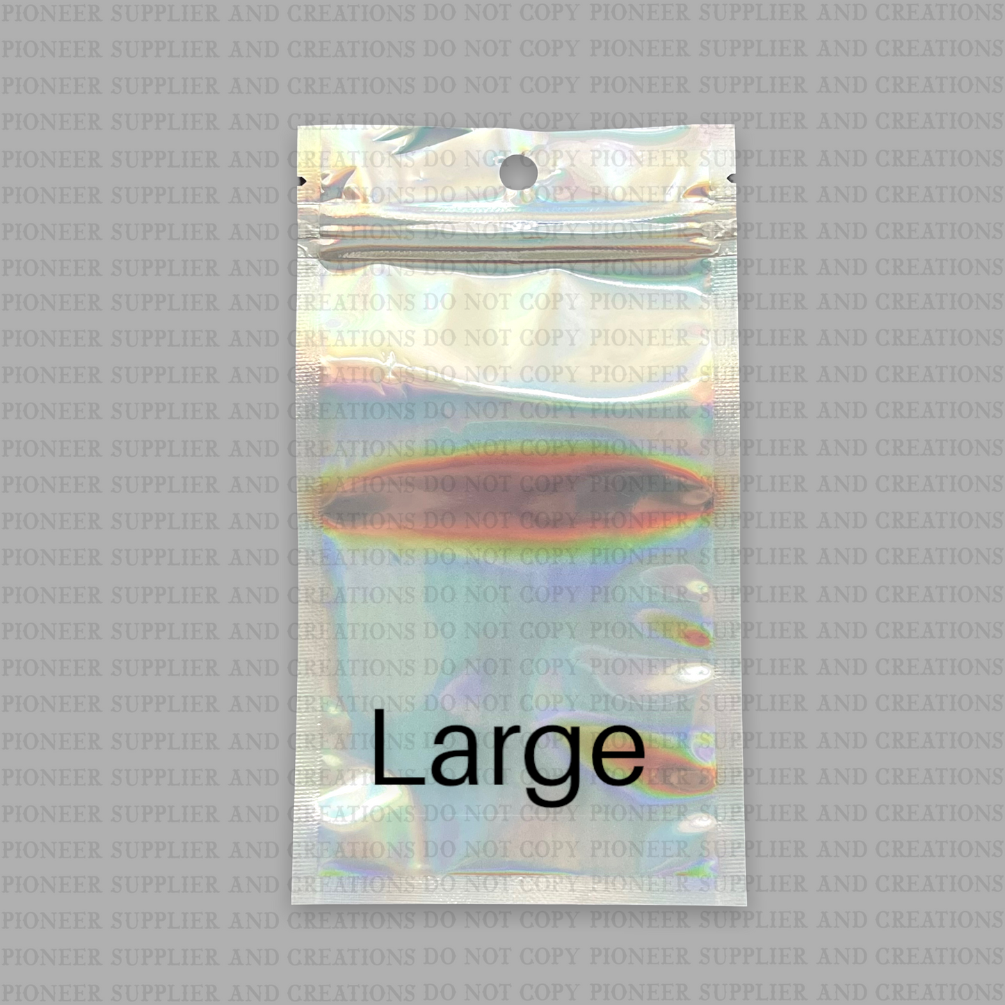 25 Iridescent Holographic Zip Lock Pouches - Pioneer Supplier & Creations