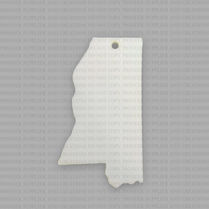 US State Shaped Air Freshener Sublimation Blanks