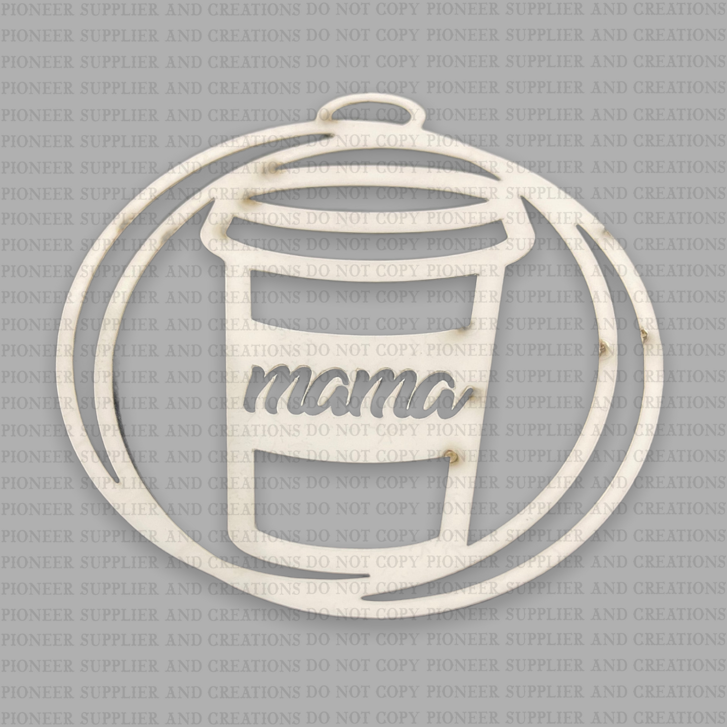 Coffee Mama Car Charm Sublimation Blank