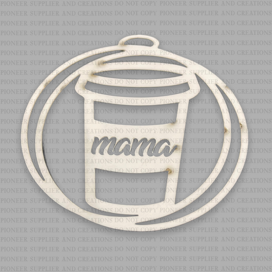 Coffee Mama Car Charm Sublimation Blank