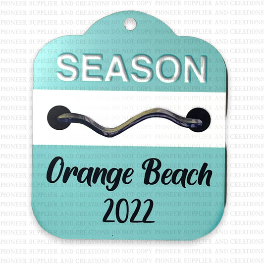 Beach Badge Shaped Ornament Sublimation Blank - Pioneer Supplier & Creations