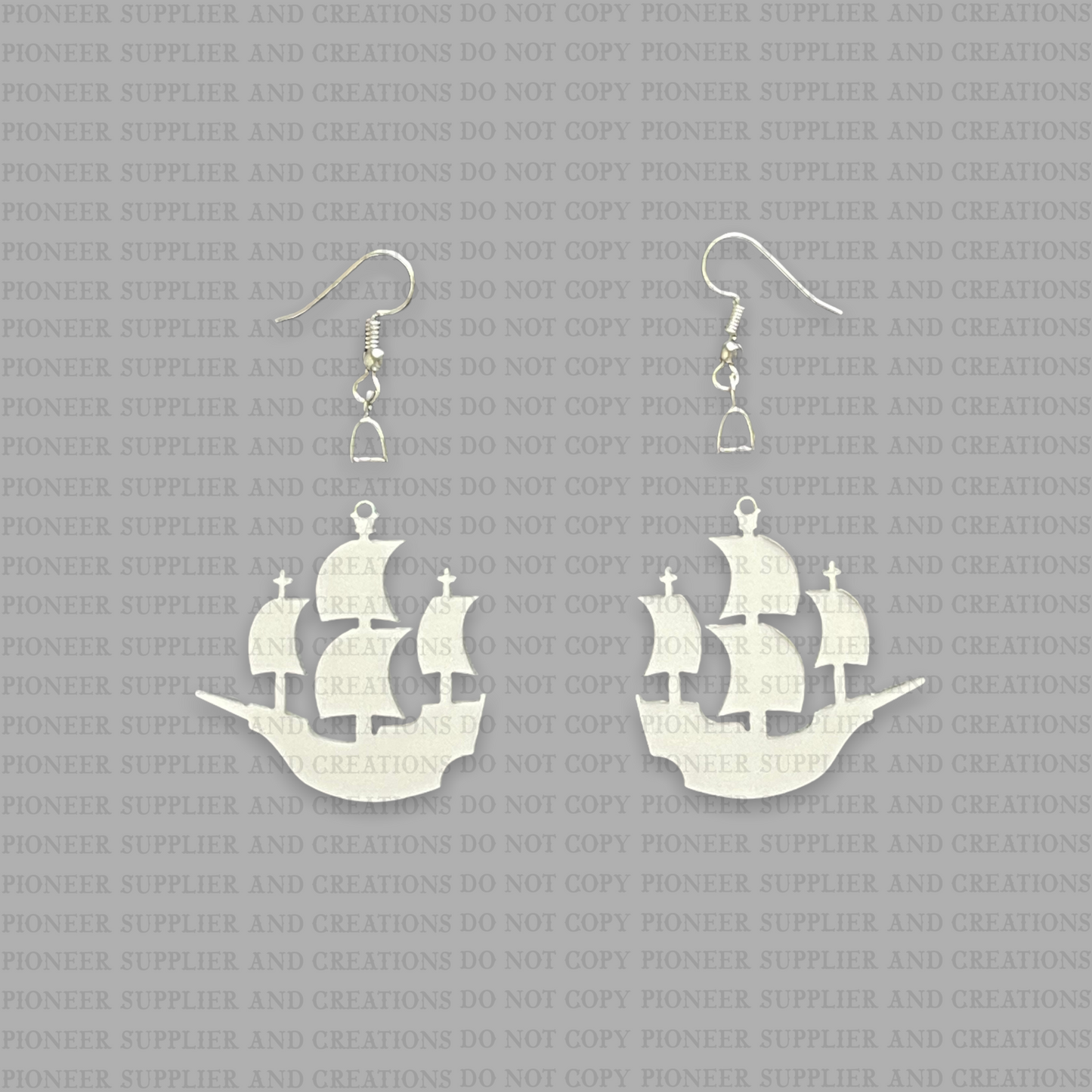 Ship Shaped Earring Sublimation Blanks