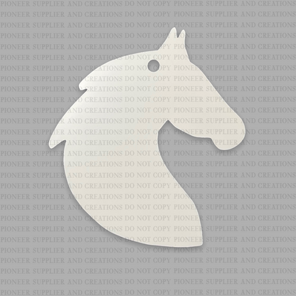 Horse Shaped Ornament Sublimation Blank