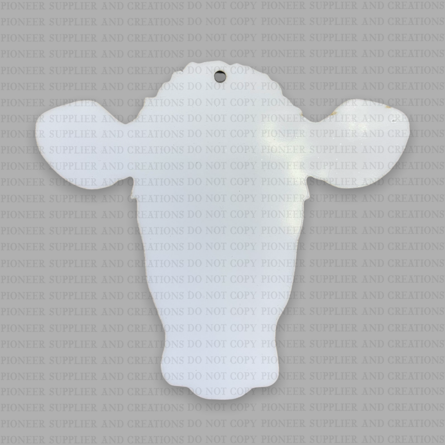 Cow Head Shaped Ornament Sublimation Blank