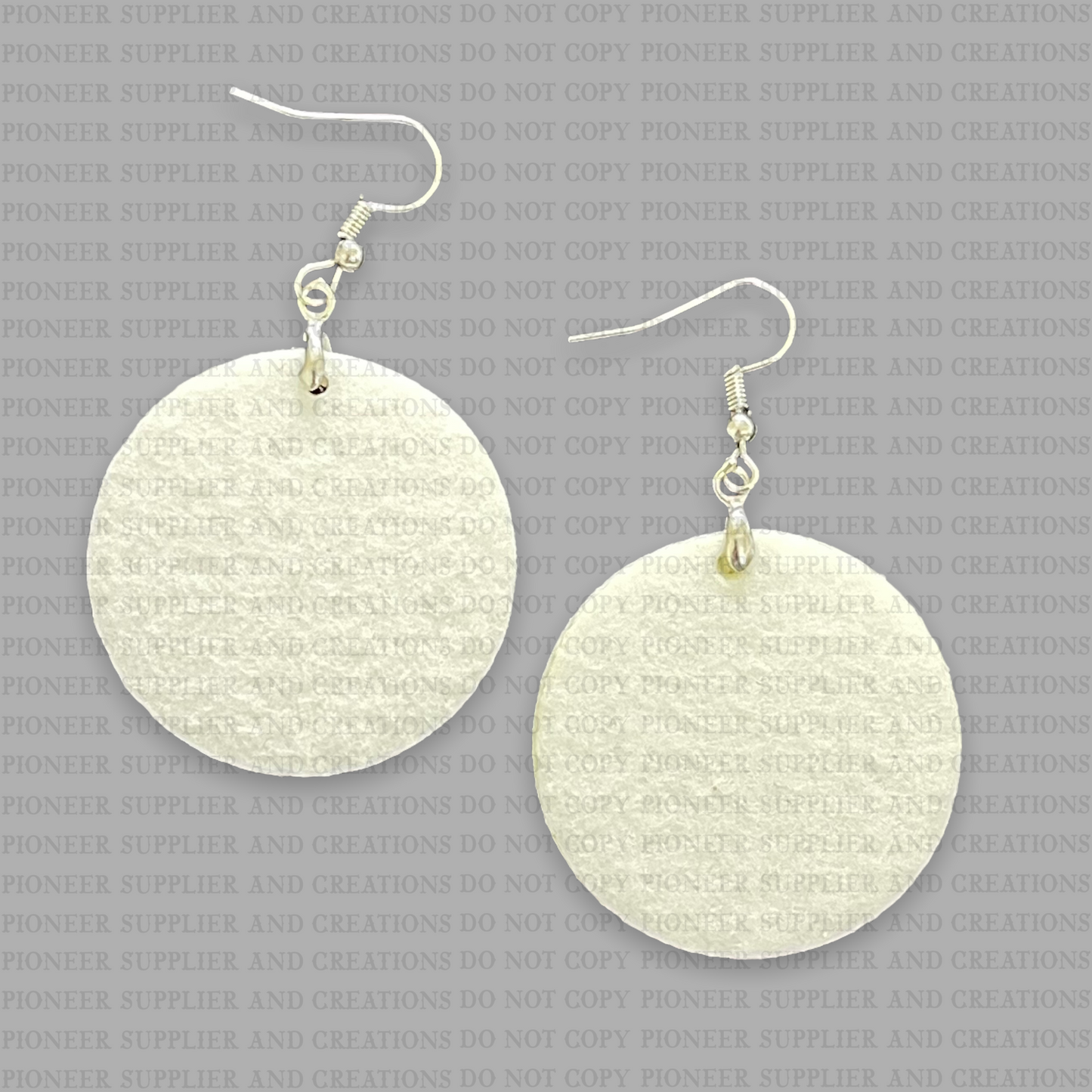 Circle Shaped Felt Diffuser Earrings with Hardware
