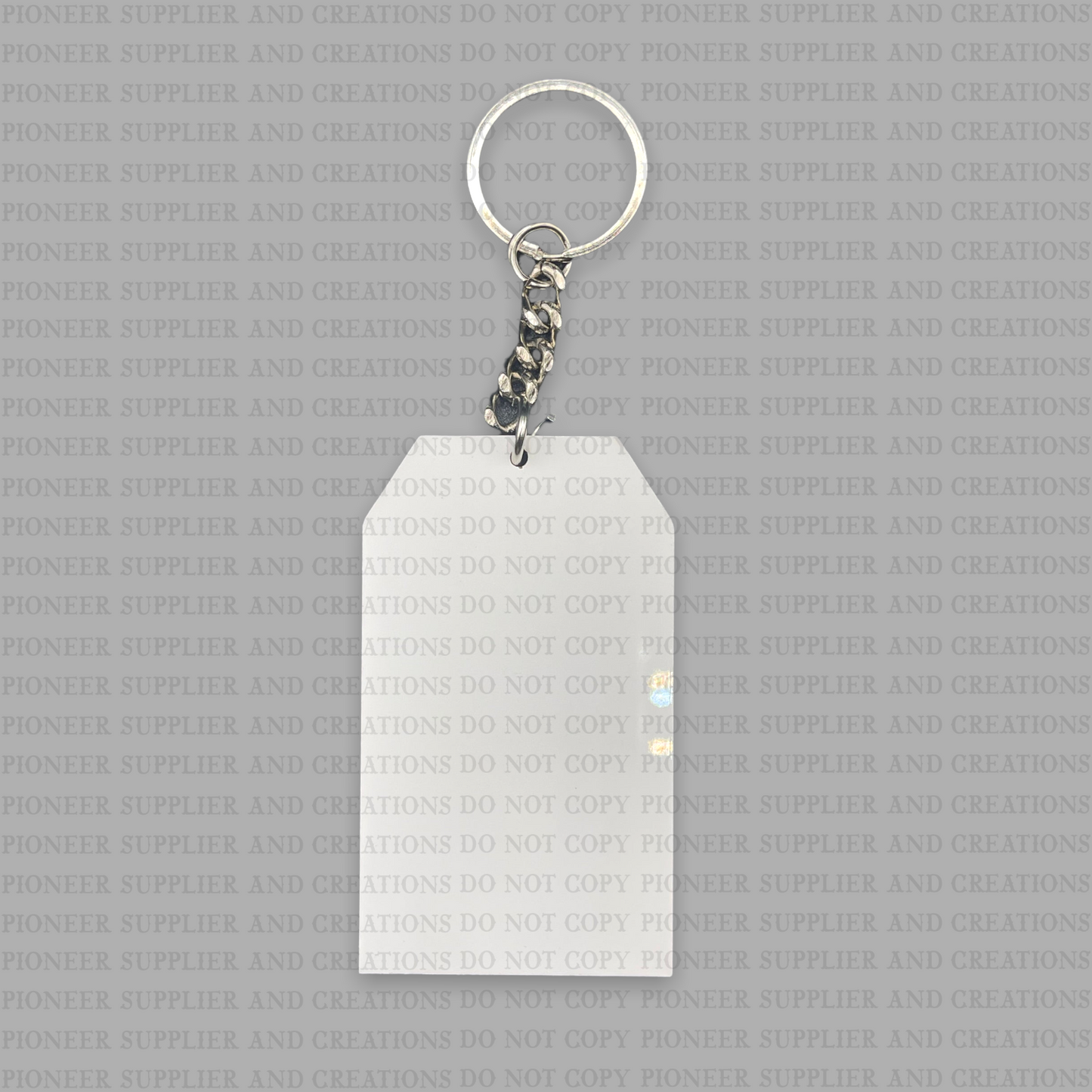 Gift Tag Shaped Keychain Sublimation Blank Style 18